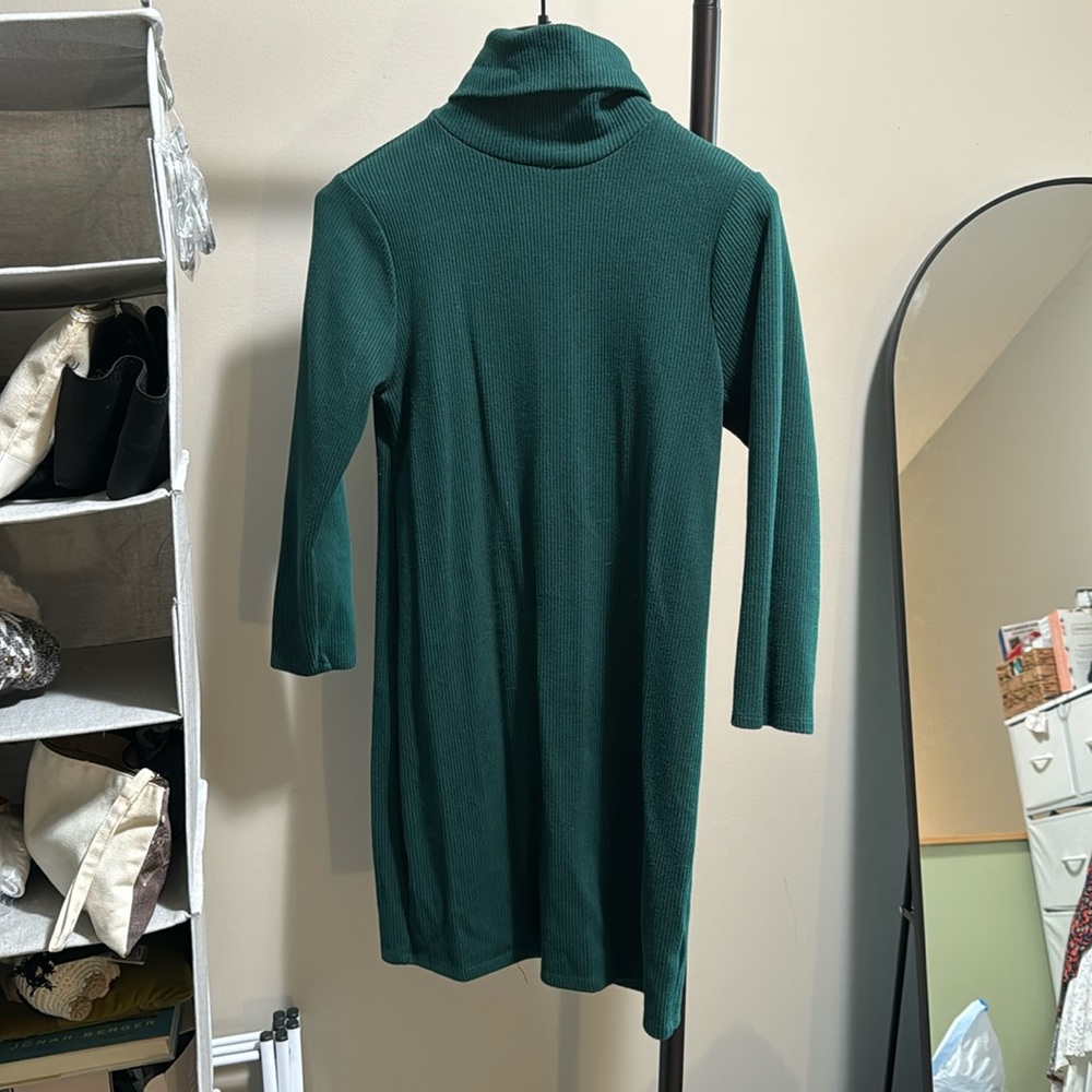 Green Urban Outfitters turtleneck sweater dress